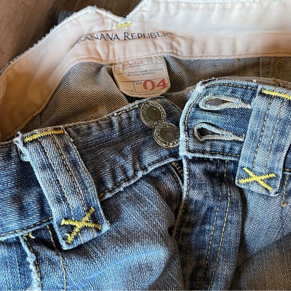 Retro Banana Republic Vintage Y2K Jeans Low Rise Patch Pockets size 4 - Picture 4 of 14